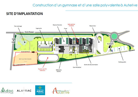 Autrive Un gymnase / salle polyvalente à côté du lycée - Ville d'Auterive (31)